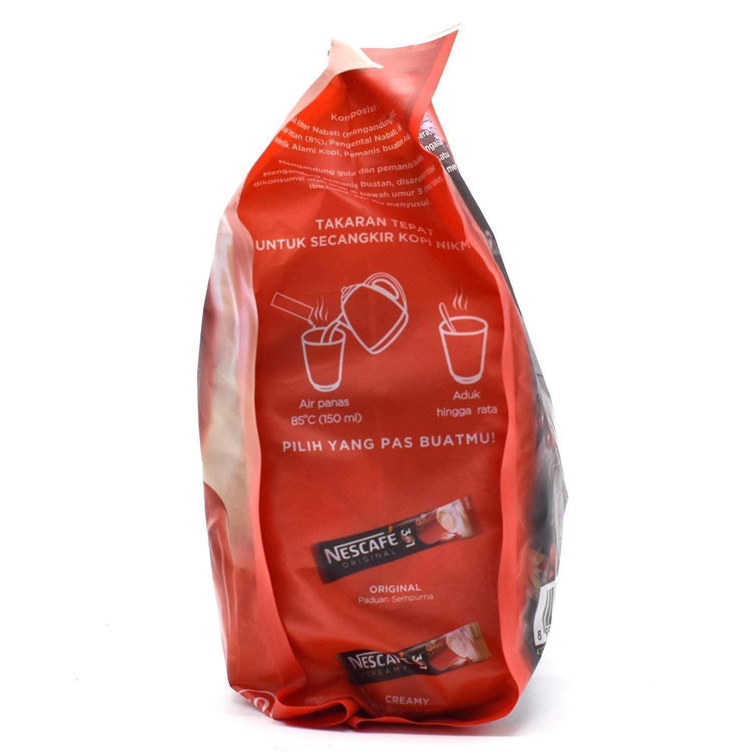 Generic Nescafe 3 in 1 Original Soluble Ground Coffee Beverage, 30 Sachets Bag - Medium Roast - Pack of 2 (Imported)