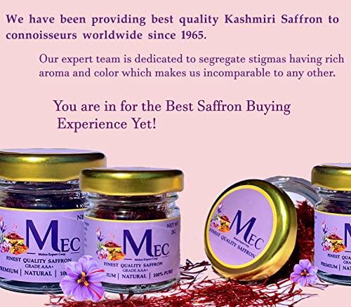 MEC MEHRA EXPORT CORPORATION [PACK OF 2] MEC Saffron 100% Pure Certified Original Kashmiri Lacha Kesar Premium & Finest, Certified Grade AAA+ Saffron (1 gm)