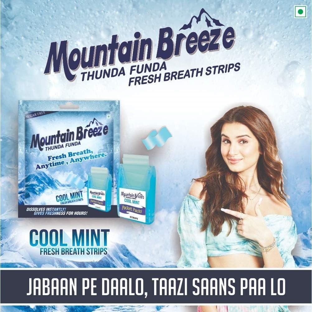 Mountain Breeze Mountain Breeze Oral Hygiene Mouth Freshener Sugar Free Coolmint Flavoured Breath Strips (18 Strips each Cassatte) - Pack of 1(12 Cassette).