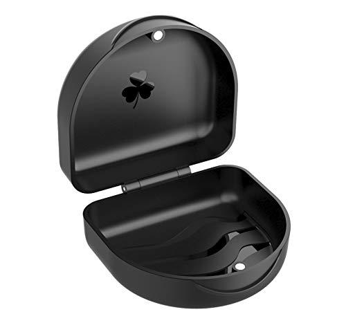 ZIZNBA (2 Pack) Retainer Case,Solid Orthodontic Retainer Case-black