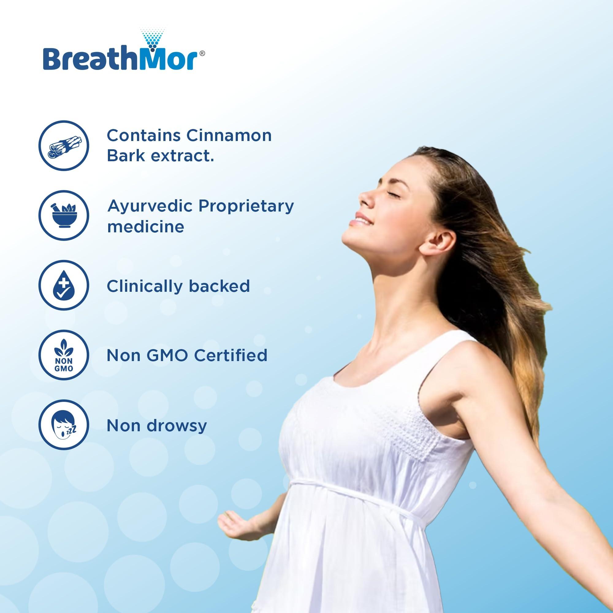 BreathMor BreathMor (15ml) - Nasal spray for Allergy | Clinically Backed | Ayurvedic| Cinnamon Bark Extract | Non-Drowsy | Relieves Sneezing, Itchy Nose, Runny Nose, Itchy Eyes, and Nasal Congestion