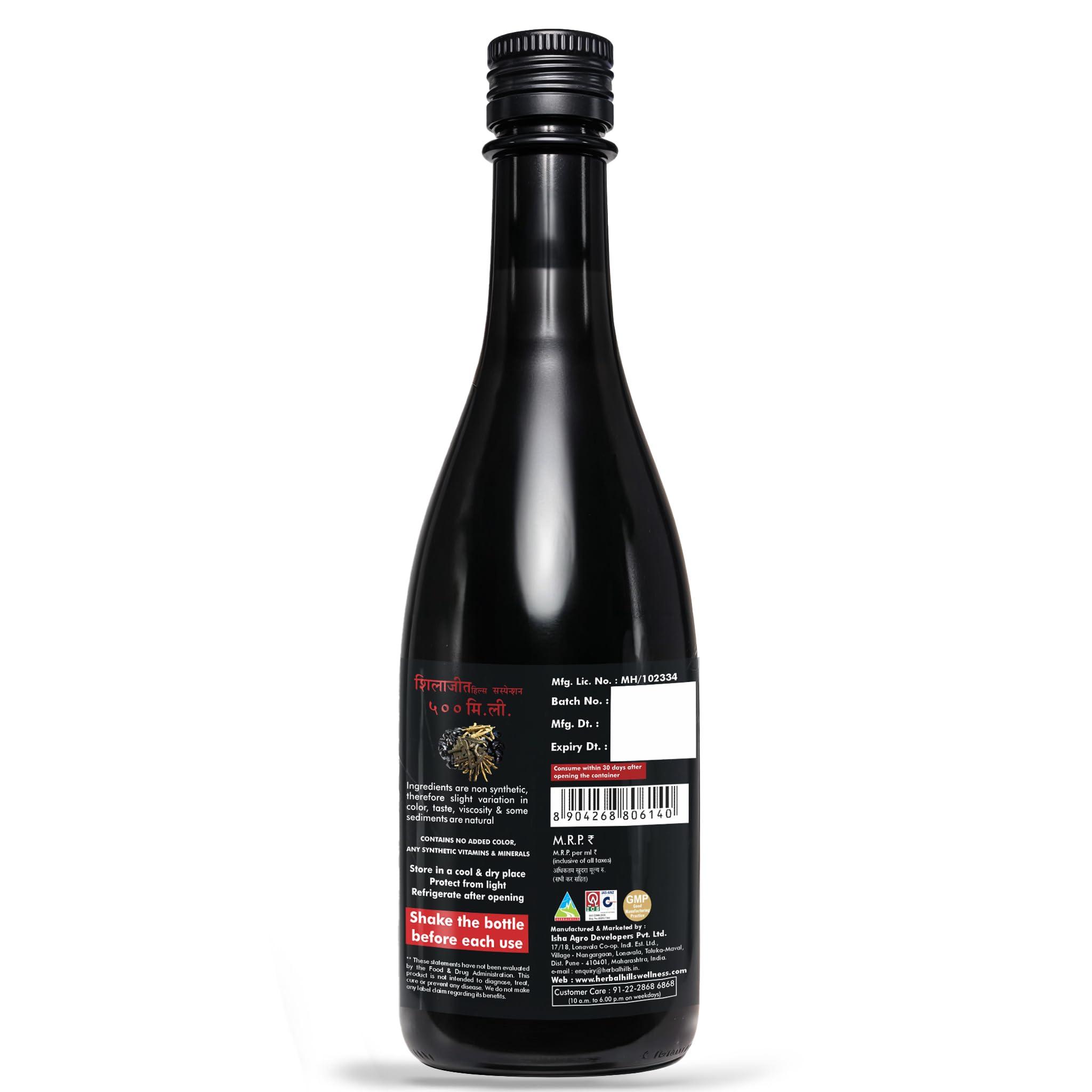 HERBAL HILLS Herbal Hills Shilajit Suspension (500 ML PACK OF 4)