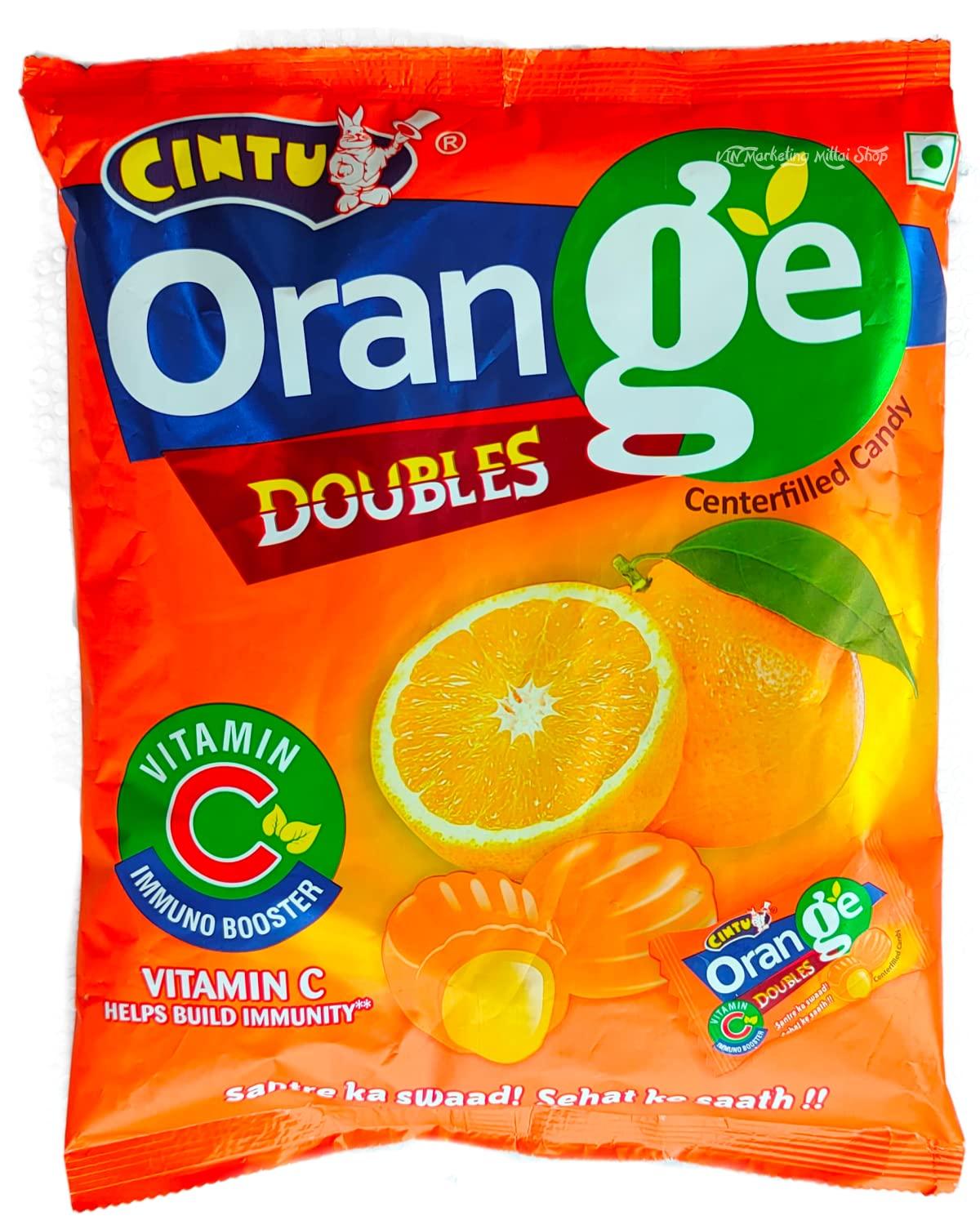 Cintu Cintu Mango Doubles Centerfilled Candy - Pack of 150 + Cintu Mangolik Candy 160 - Pack of 150 + VIN Pulippu Mittai Sour Candy 100 pieces