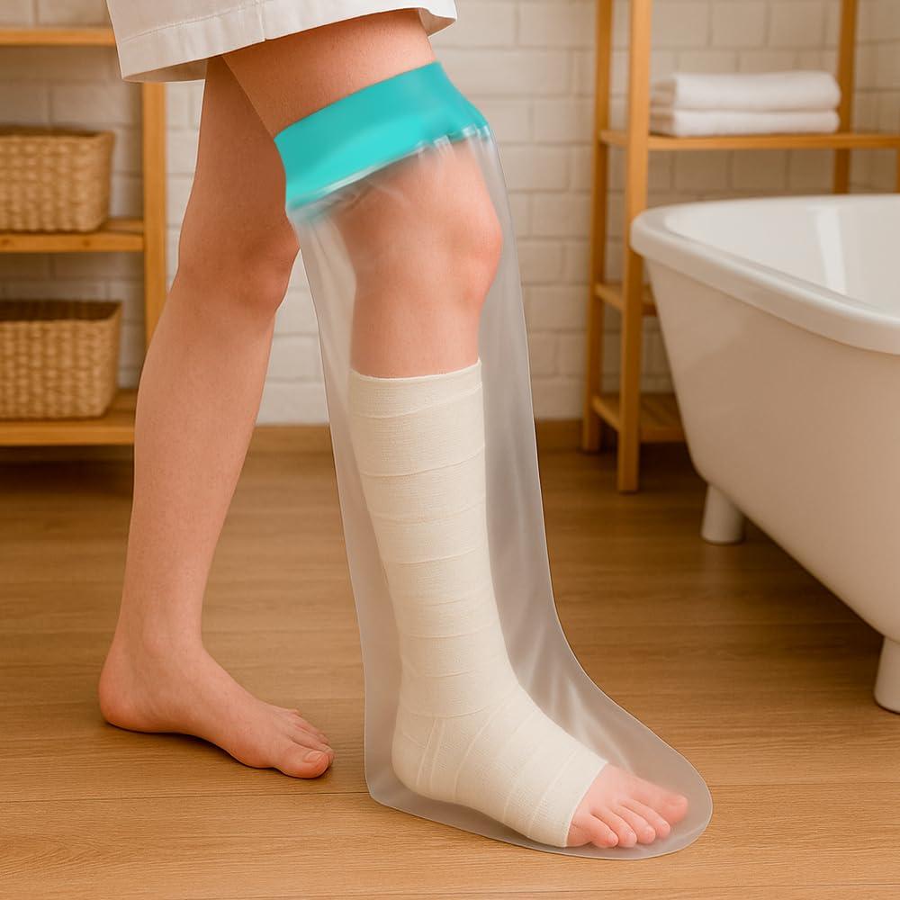 CIVJET CIVJET Waterproof Cast Covers for Shower Leg, Extra Large Watertight Foot Protector Cover, Broken Foot, after surgery, knee scooter, Reusable, Easy to Use Protect Legs in Bath for Man,Woman