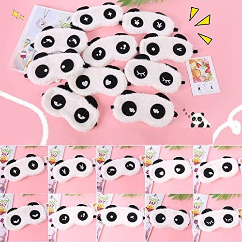 Geekmonkey Geekmonkey Panda Sleeping Plush Eye Mask And Blind Fold Nap Eye Shade Cartoon Blindfold Sleep Eyes Cover Sleeping Travel Rest Eye Patch Sleep Mask (eyemask-Single Dot eyes)