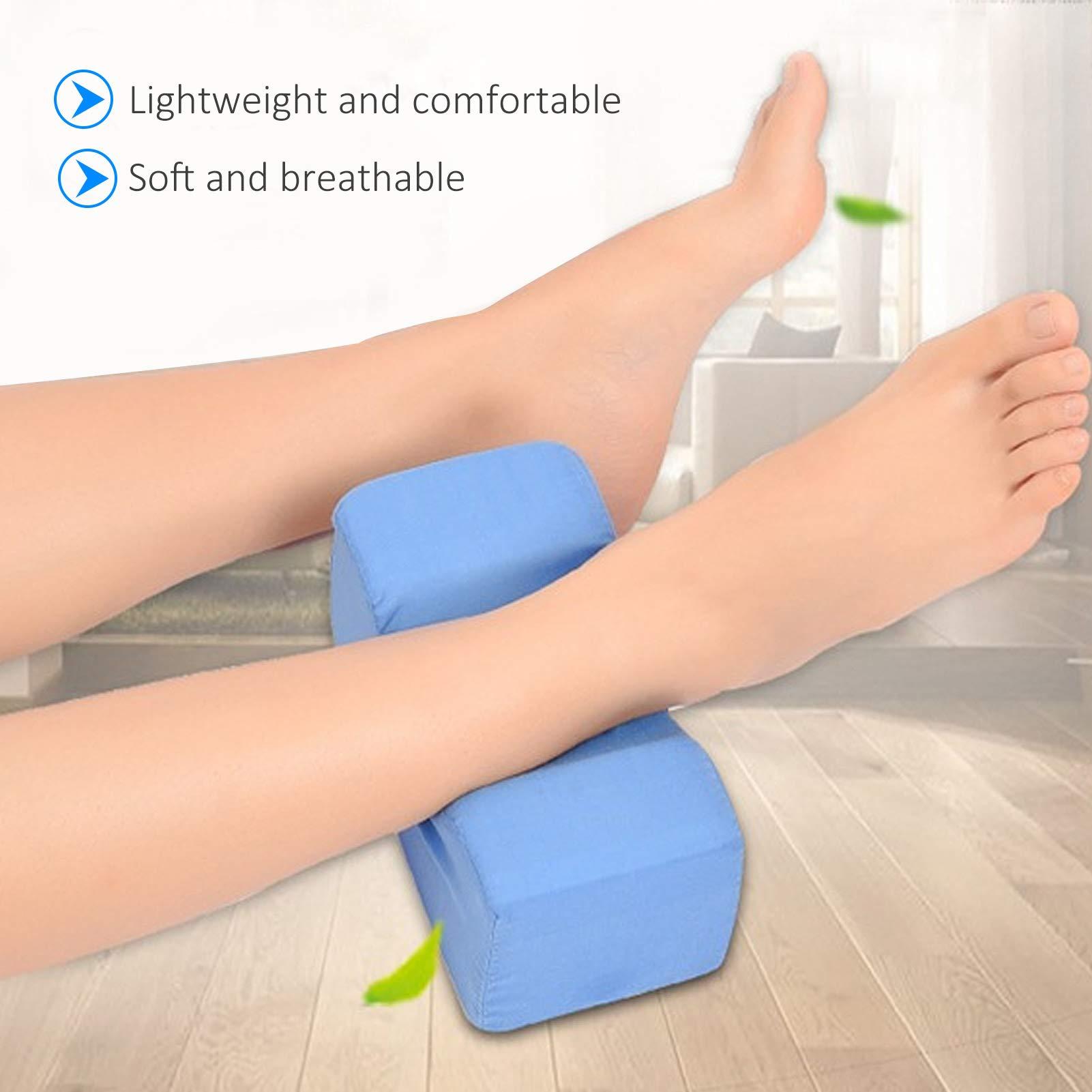 Smandy Knee Support Pillow, Elevate Feet Protector Concave Pad Sponge Breathable Ergonomic Design Comfortable for Elderly for Protecting The Ankle for Legs Ankle