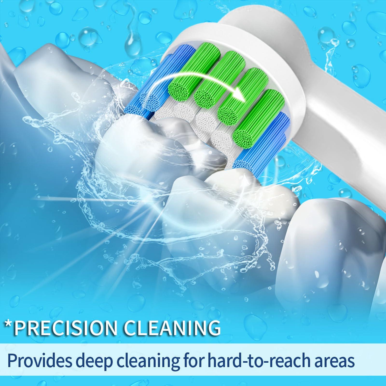 Betterchoi Betterchoi 18 Pack Precision Replacement Brush Heads Compatible for Braun Oral B Electric Toothbrush. 9pcs White and 9 pcs Black.