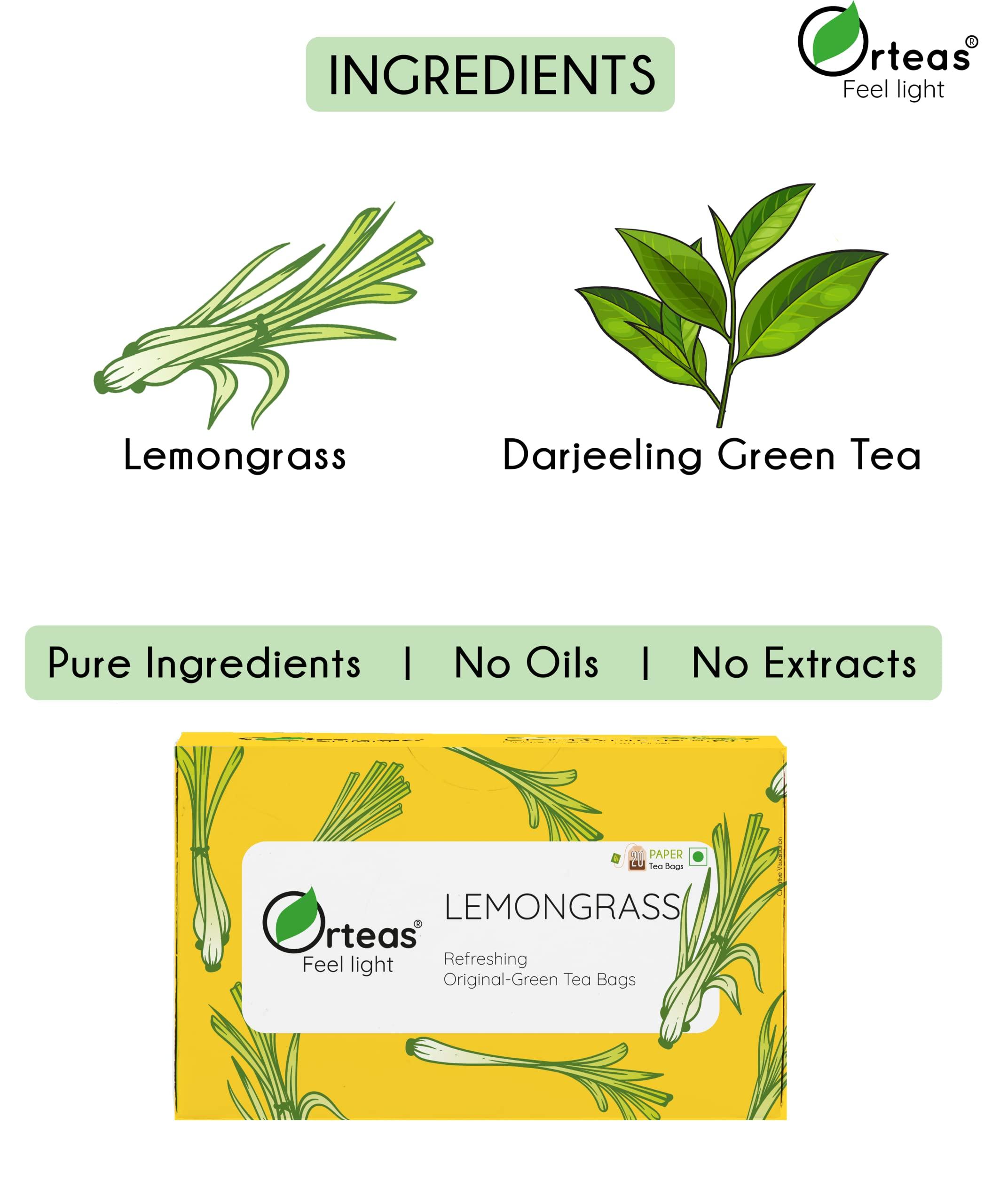 Orteas Orteas Lemon grass Tea Loose Leaves 50g | Lemongrass Tea | Lemon grass Tea Leaves | Lemongrass Green Tea Leaves | Lemon grass Herbal Tea | Refreshing Tea