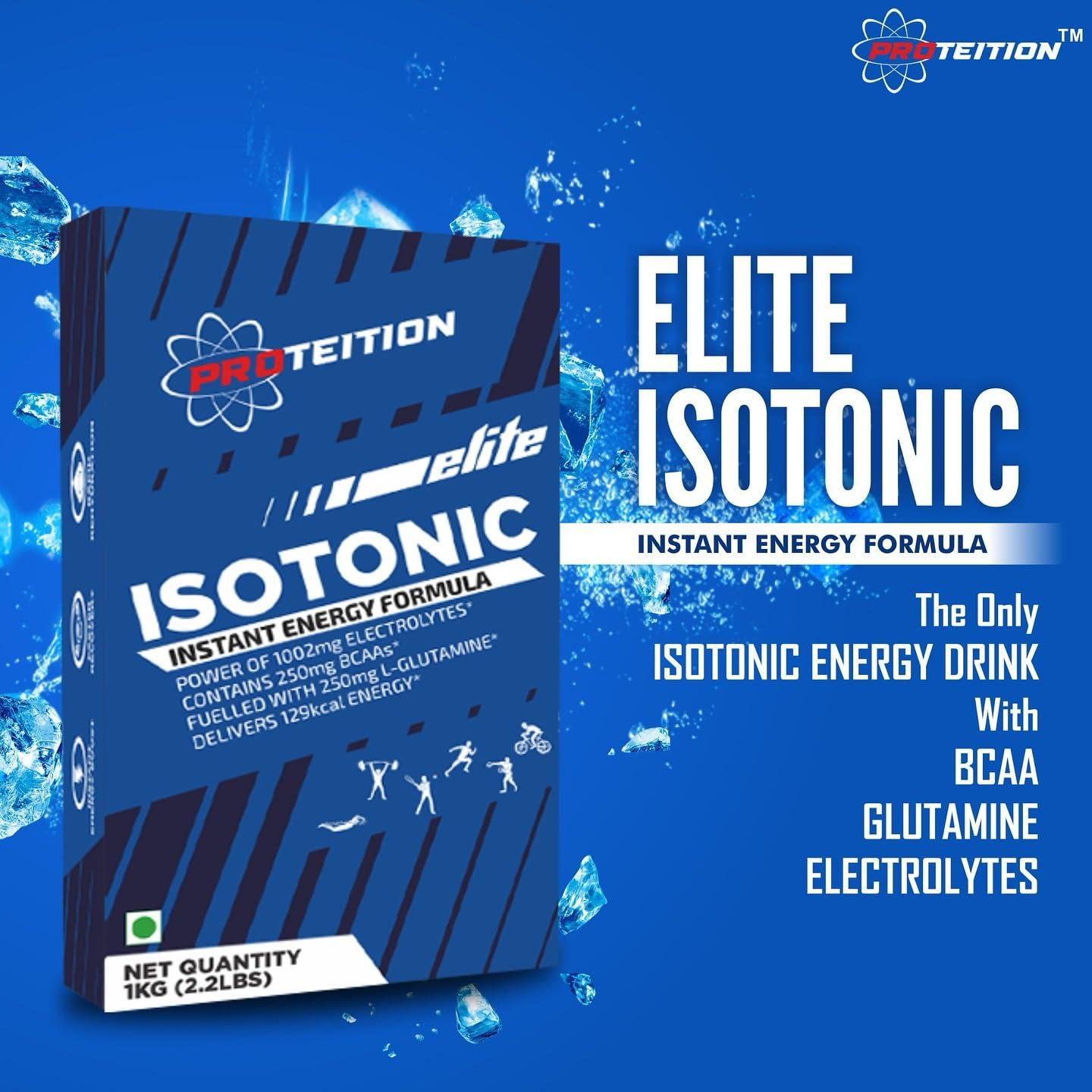 Proteition Proteition Elite Isotonic,Instant Energy Formula, Rapid Hydration, 250mg BCAA & L-Glutamine (2.2 Lbs, Orange)