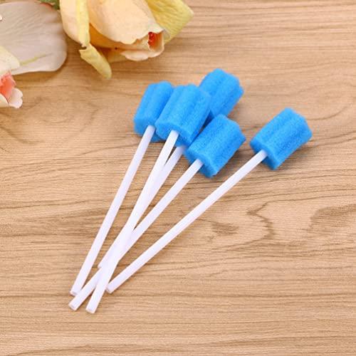 HEALLILY HEALLILY 30PCS Oral Swabs Oral Sponge Swabs Mouth Tooth Cleaning Swabs Oral Care Sponge Swabs Single Use Blue
