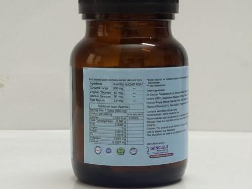 Generic Turmax (Turmeric) Supplements - For Anti Inflammation - Allergies - Sinusitis, Cold & Chronic Inflammations - 30 Tablets