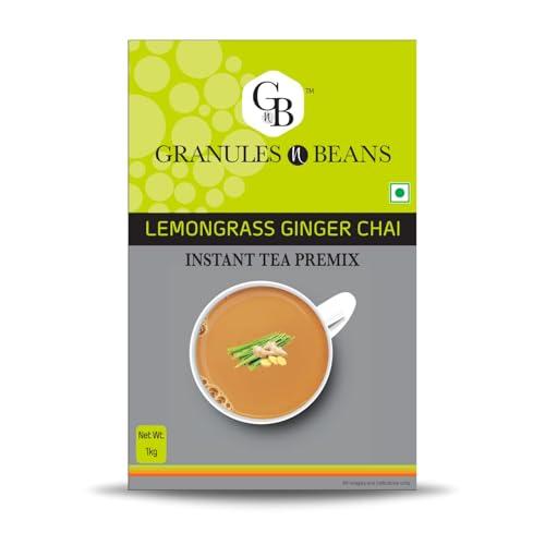 GnB GRANULES n BEANS Granules n Beans Lemongrass Ginger Chai Instant Tea Premix - (10 Sachet x 14g = 140g) (Pack of 2)