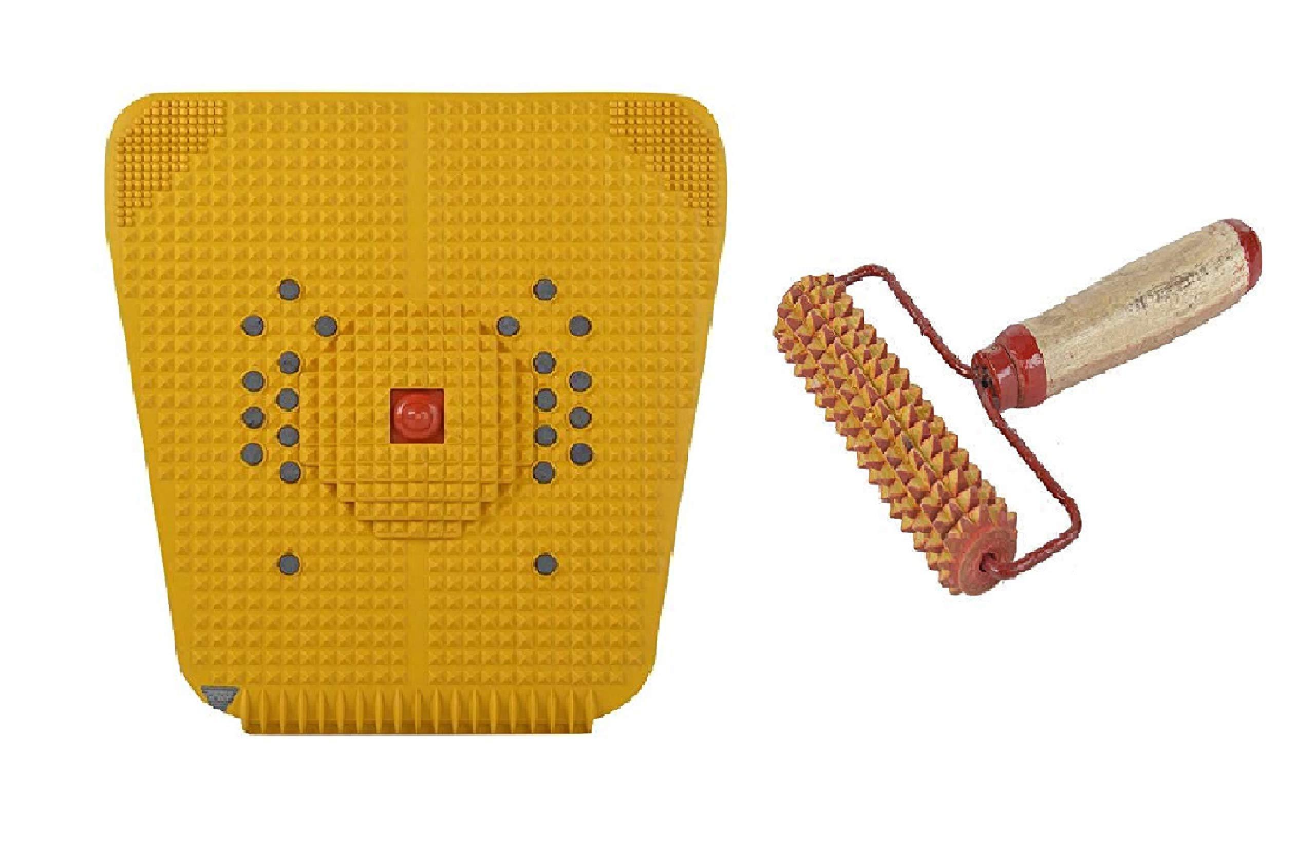 ACUND HEALTH CARE ACUND HEALTH CARE MAGNETIC ACUPRESSURE BLOOD CIRCULATION MAT BEST FOR MORNING EXERCISE YELLOW 30X30CM