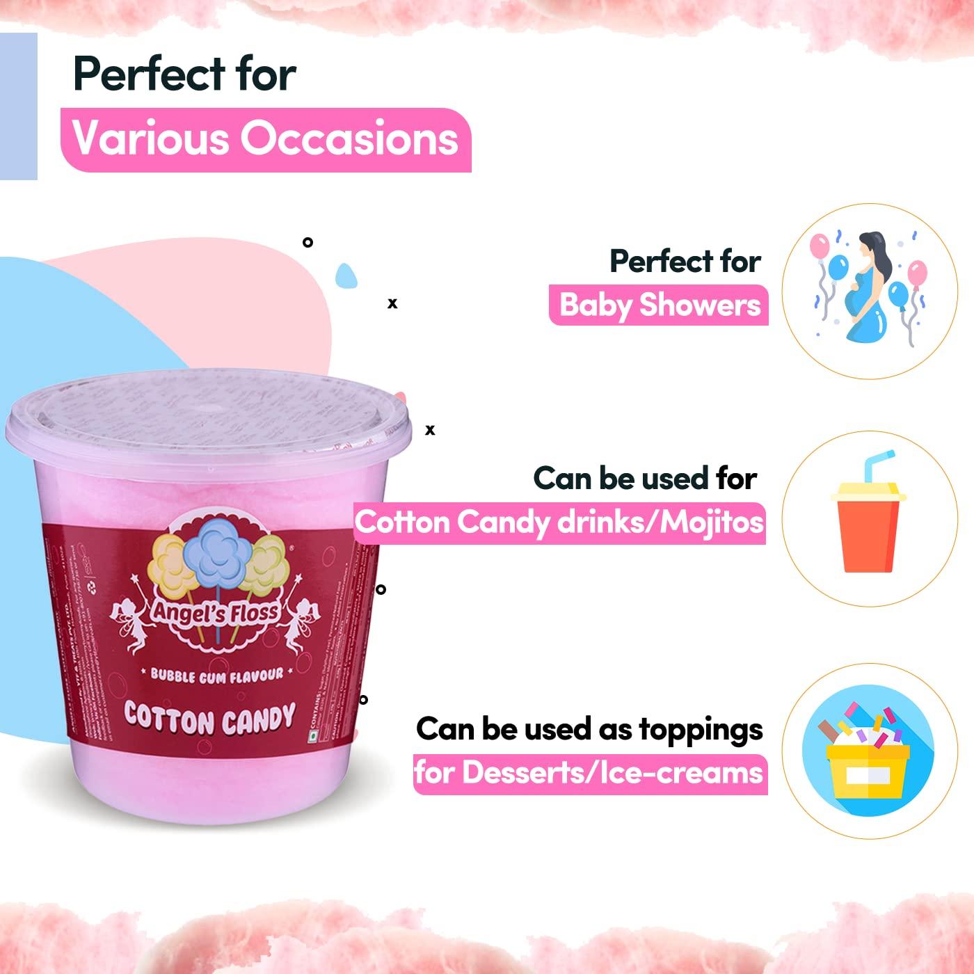 Angels Floss Angels Floss Cotton Candy's/Candy Floss/Buddhi Ke Baal (Bubble Gum, Pack of 4 Units)