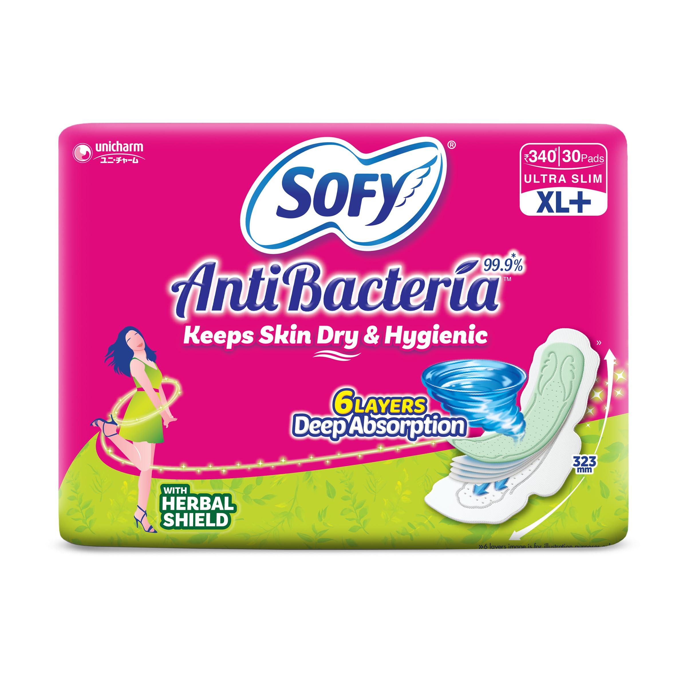 Sofy Sofy Anti Bacteria Extra Long Sanitary Pads, Pack of 30