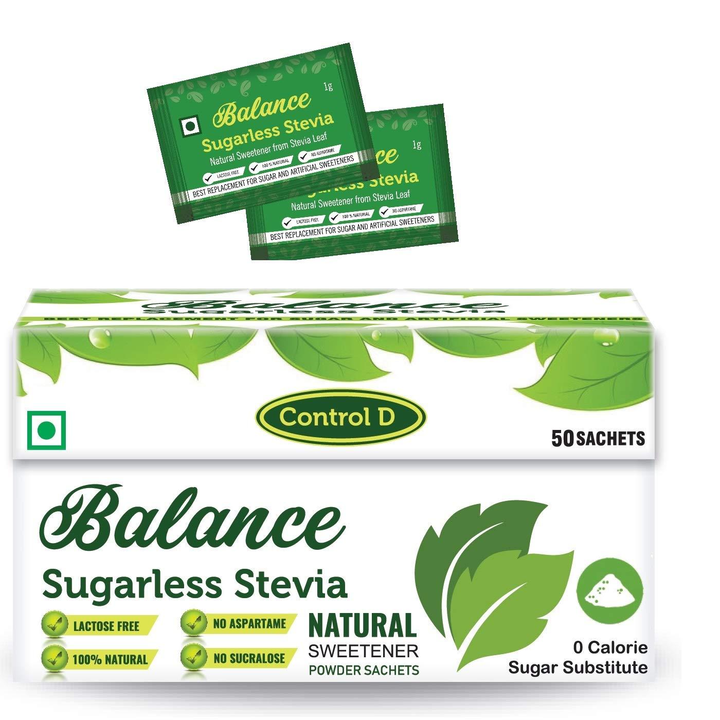 Balance Stevia Balance Stevia 100% Natural Sweetener Sugar Free Sachets (50 Sachets)