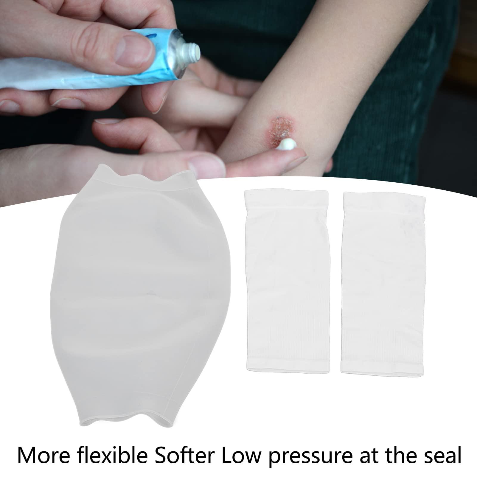 Asixxsix PICC Line Shower Cover, Arm PICC Line Sleeve Protector Waterproof Silicone Elasticity for Skin Problems (L)