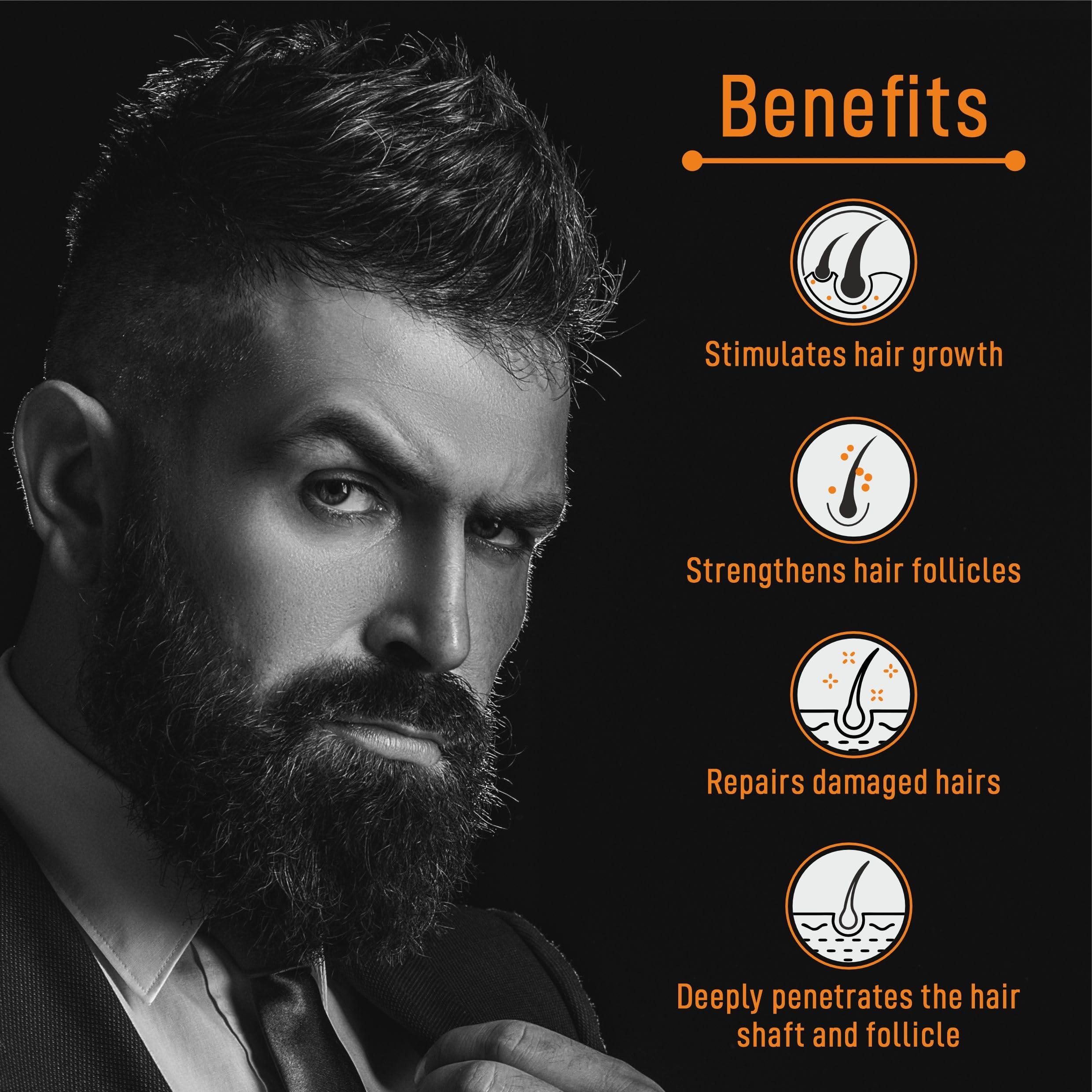 MG8 MG8 Beard Oil For Men Fast Growth | Promotes Beard Growth, Repairs Damaged Hair, Strengthen Beard Hair, Smooth, Shiny & Soft Beard, Non Sticky & Non Greasy Beard Growth Oil 50 Ml