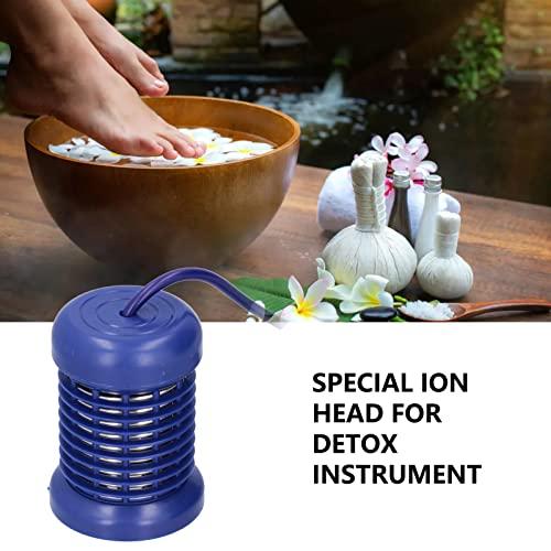 Fabater Detox Array Ion Head, Durable Detachable Stainless Steel Foot Bath Ion Head for SPA for Beauty Salon for Health Center(Yu Bencao Blue Double Hole-Removable and Washable)
