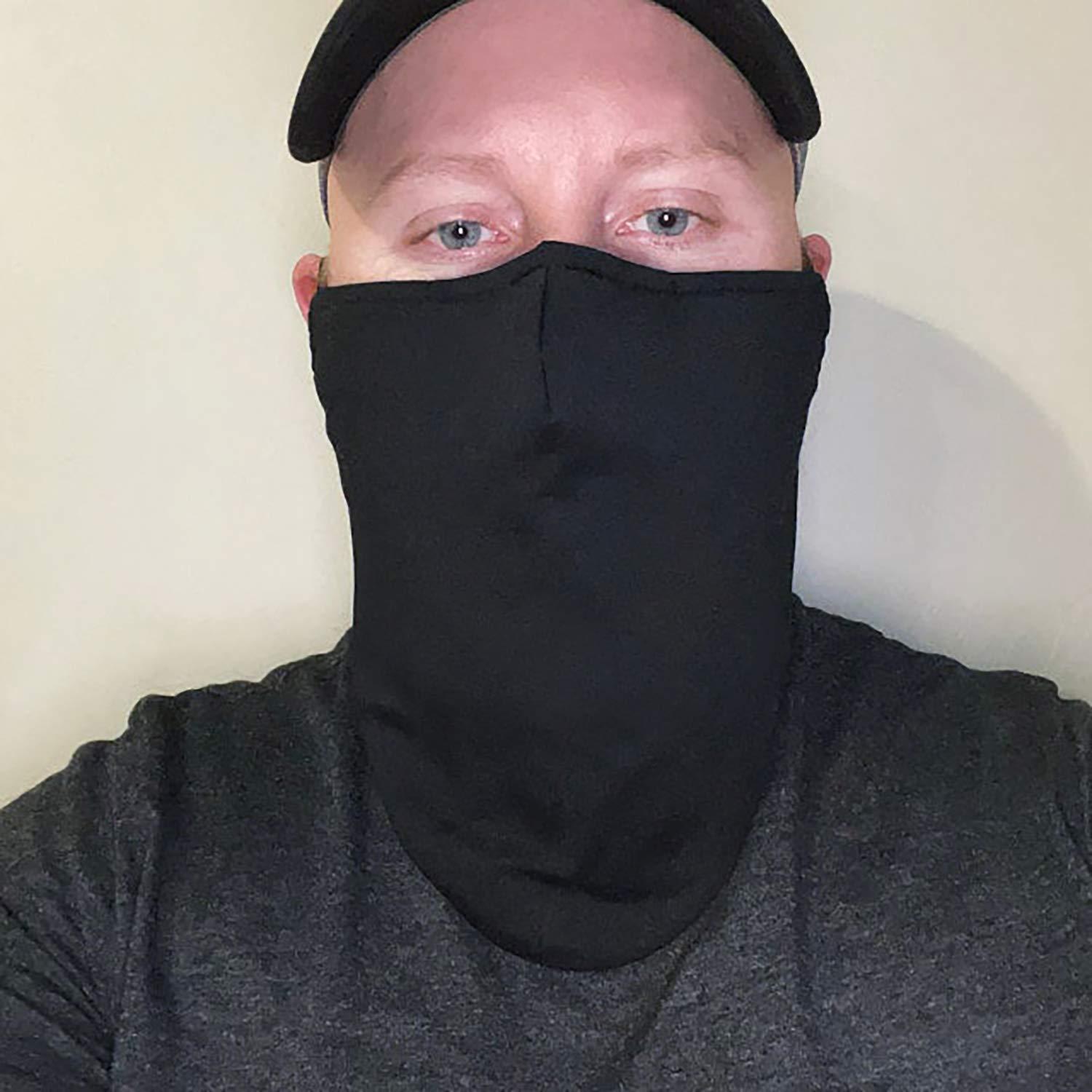 KT Valley Company Beard Face Mask for Men with a Beard, Bearded Men Face Mask, Reusable and Comfortable Beard Mask (Black)