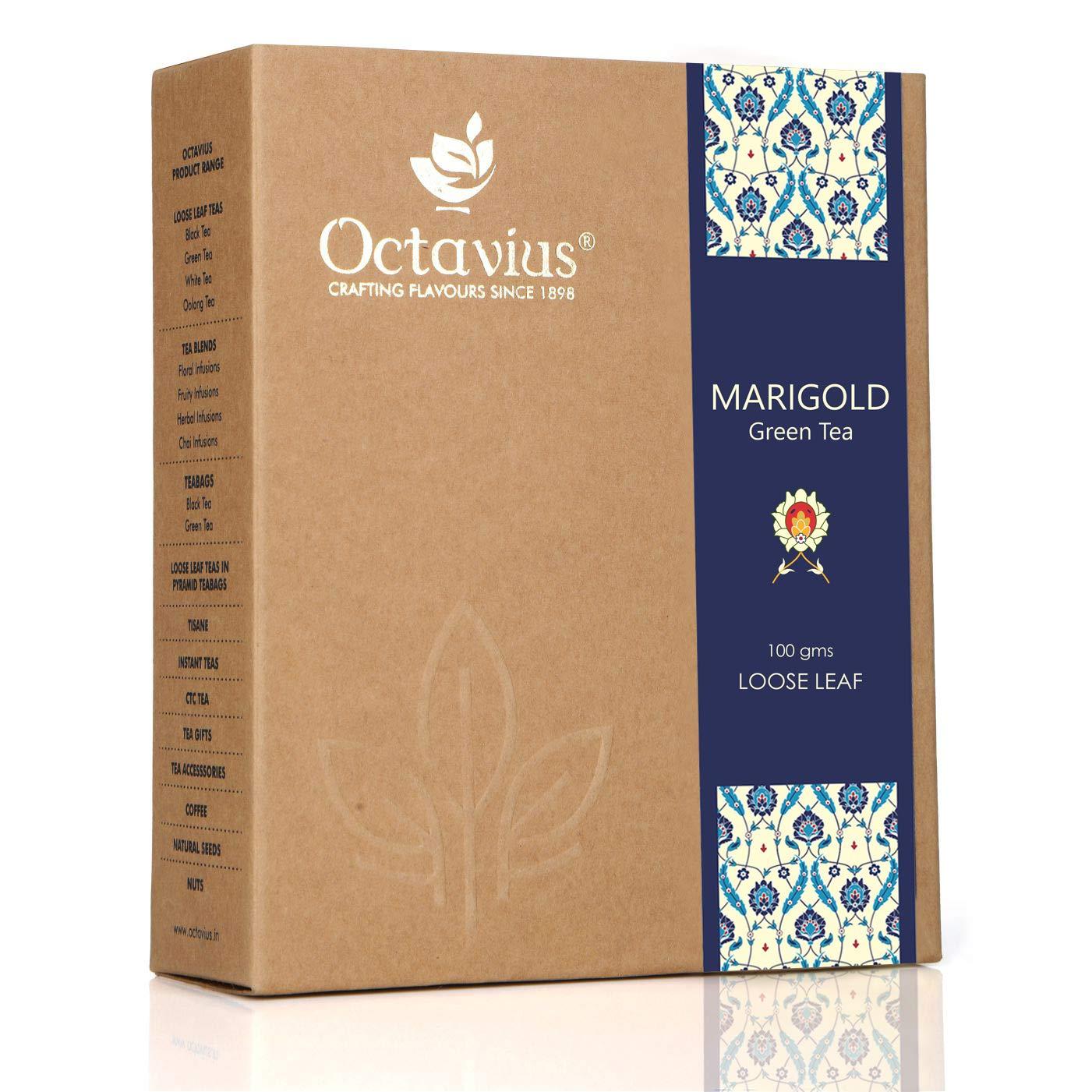 Octavius Octavius Marigold and Lemon grass Loose Leaf Green Tea - 100 Gms