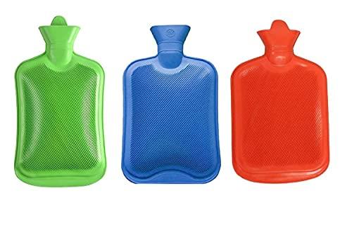 Universal Hub Universal Hub Multipurpose Hot Water Rubber Bag for Pain Relief Therapy Heating Pad, Heat Pouch Simple Great and Cold Natural BPA Free Durable Classic Bottle (Pack of 1)