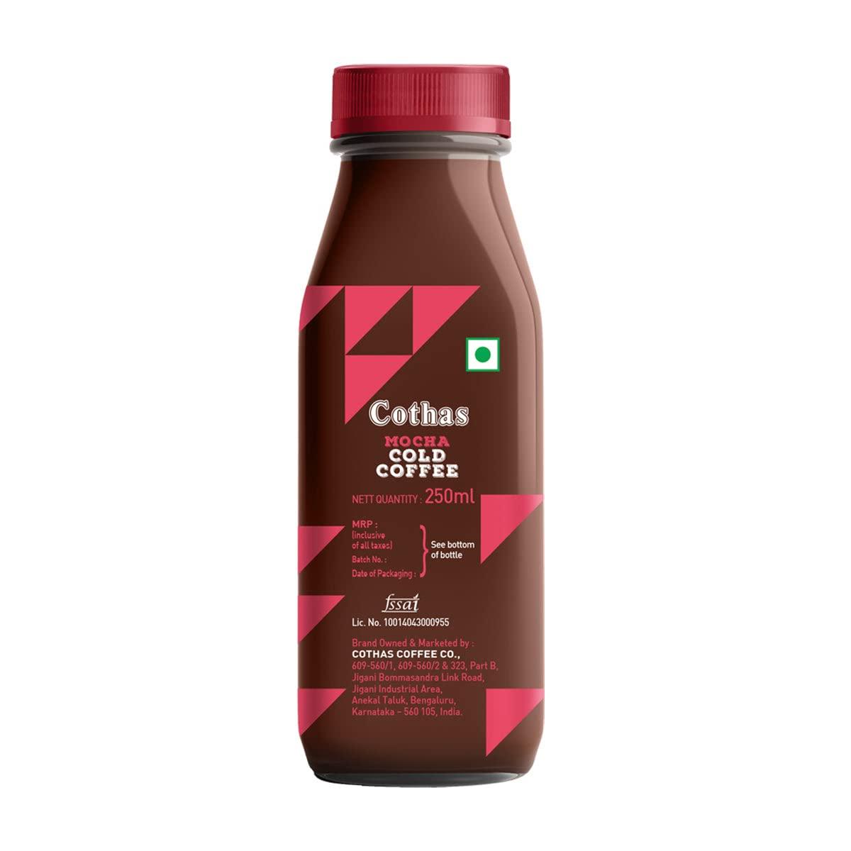 Cothas Cothas Mocha Cold Coffee, Pure and Authentic Coffee Extracts with Chocolate and Real-Toned Milk, Best served Cold, Ideal Choice for Coffee Connoisseurs, Pack of 6 (250ml each)