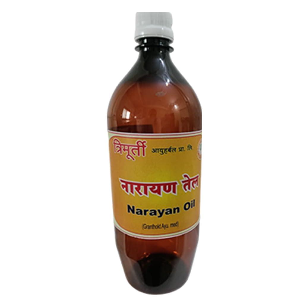TRIMURTI AYURVED TRIMURTI AYURVED Narayan Oil for Massage, Muscle Pain, Uterine Tonic, Yellowish(1 Ltr)