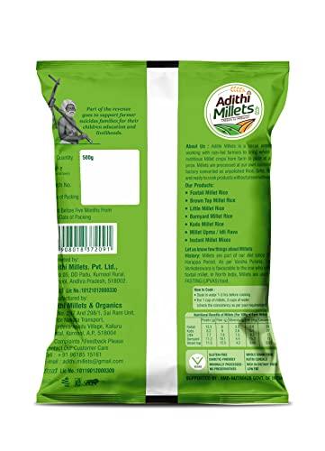Adithi Millets Siridhanya 1.5kg BrownTop,Foxtail&Barnyard Milet 3packs 500gms whole grains organic Combo pack unpolished Siridhanya Millets Rice