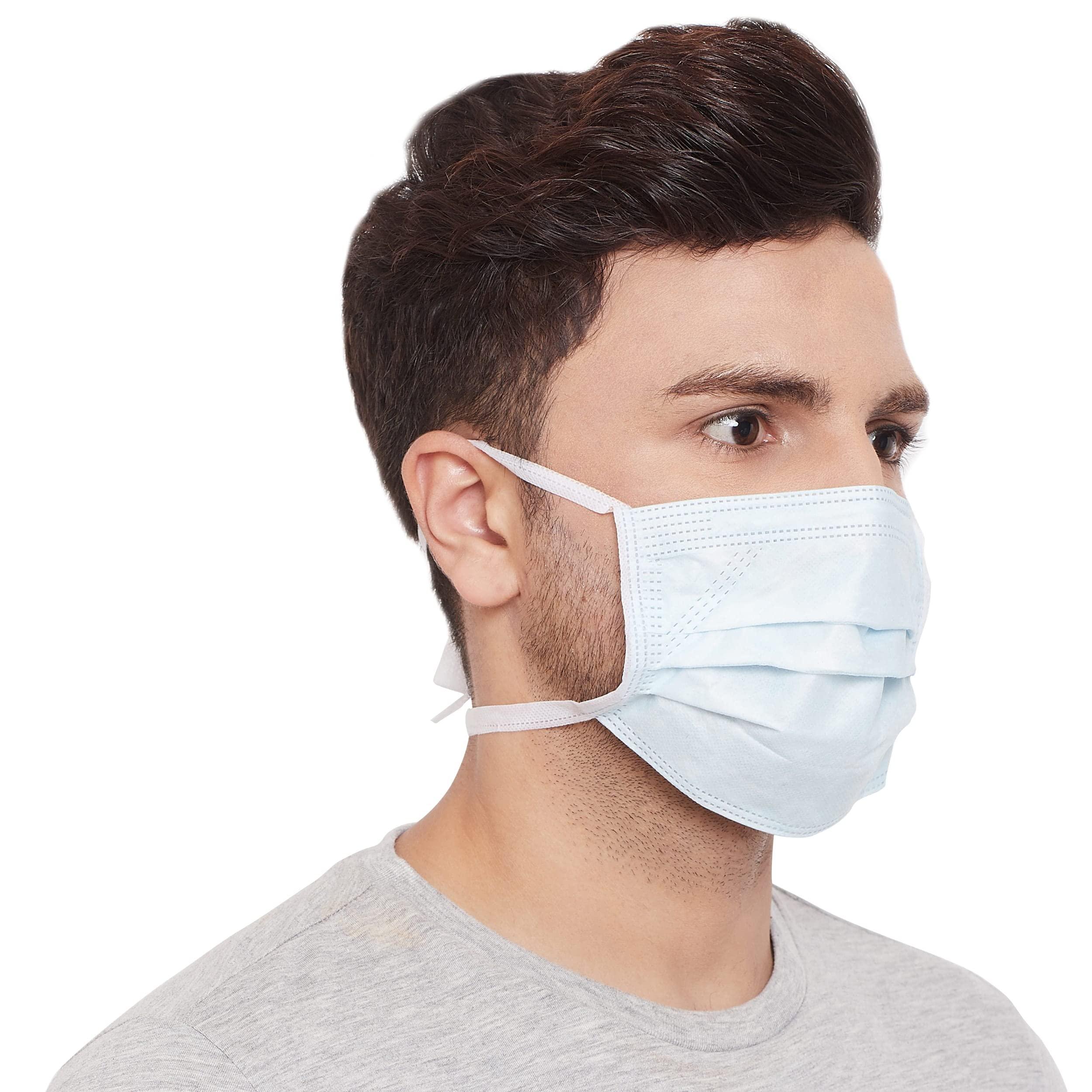 Romsons Romsons Unisex Non-Woven Fabric Guard Well 3 Ply Surgical Face Mask Tie-On Ear Loops, 50 Pcs/Pack,White