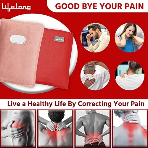 Lifelong Lifelong LLM612 Hot Water Bag for Full Body Pain Relief|Dual Insulation Silicon Technology|Heating Gel Pad Heat Pouch Hot Water Bottle Bag|Electric Gel Heating Bag (1 Year Warranty, Pink)