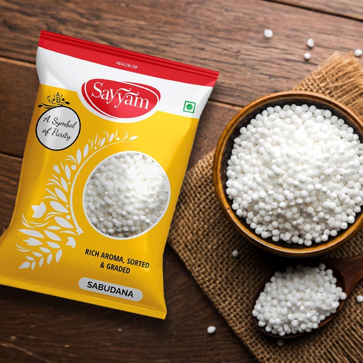 SAYYAM Sayyam Sabudana | Moti Dana Sabudana |Regular Sabudana |Topioca Pearls (Sago) (200gm)