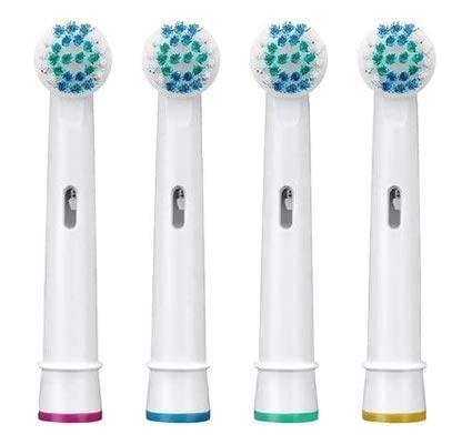 Hippie Hype Brush Heads Compatible with Oral-B Braun Electric Toothbrush, Replacement Heads for Vitality, Genius, Pro 1000