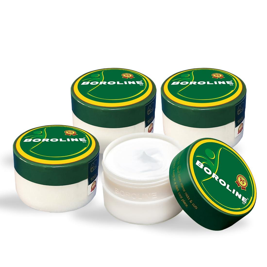 BOROLINE BOROLINE Dry Skin Care | Antiseptic cream 40gm x 4 | Ayurvedic Cream For Dry Skin | Softens chapped lips, Repair Cracked heels | Smoothens Rough Hands Overnight in Winter (Pack of 4)