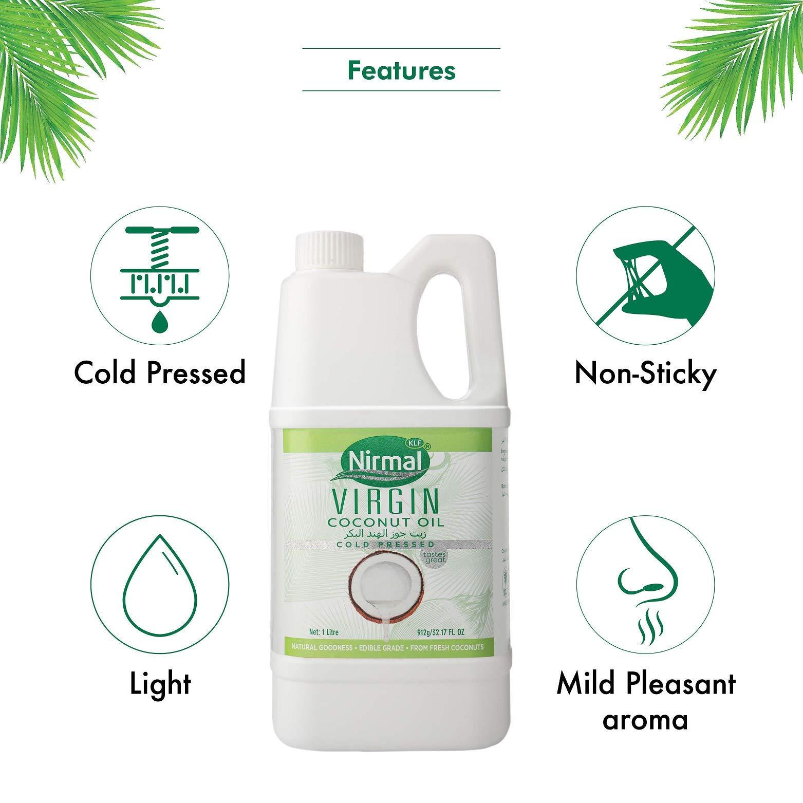KLF Nirmal KLF Nirmal Cold Pressed Virgin Coconut Oil, 1L & KLF Nirmal Cold Pressed Virgin Coconut Oil, 250ml