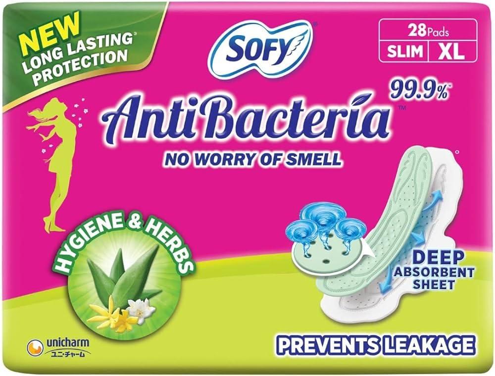 Sofy Sofy Anti Bacteria Extra Long Sanitary Pads, X-Large, Pack of 28