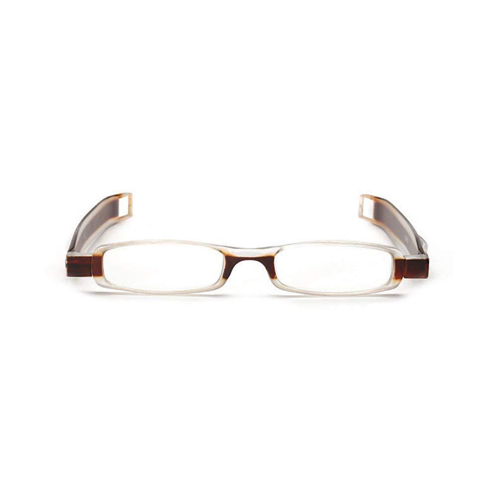 AEC AEC ID 180 Library 1 Rotating Tube Pen Clip Folding Reading Glasses (+1.75, Brown)