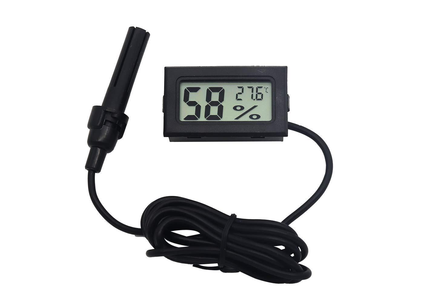 Electronic Spices Digital Thermometer Hygrometer Temperature 50 ~ 70 With Probe