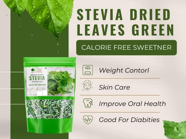 BLISS OF EARTH Bliss of Earth Organic Stevia Leaves Dried, Natural & Sugarfree, Best Taste, 2X100GM