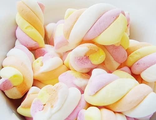 Tastify Tastify Vegan Twist Marshmallows Candy - 175 Gms (80 Pieces) ~ Assorted Fruit Flavour ~ Pure Veg Twisted Shape Marshmallow