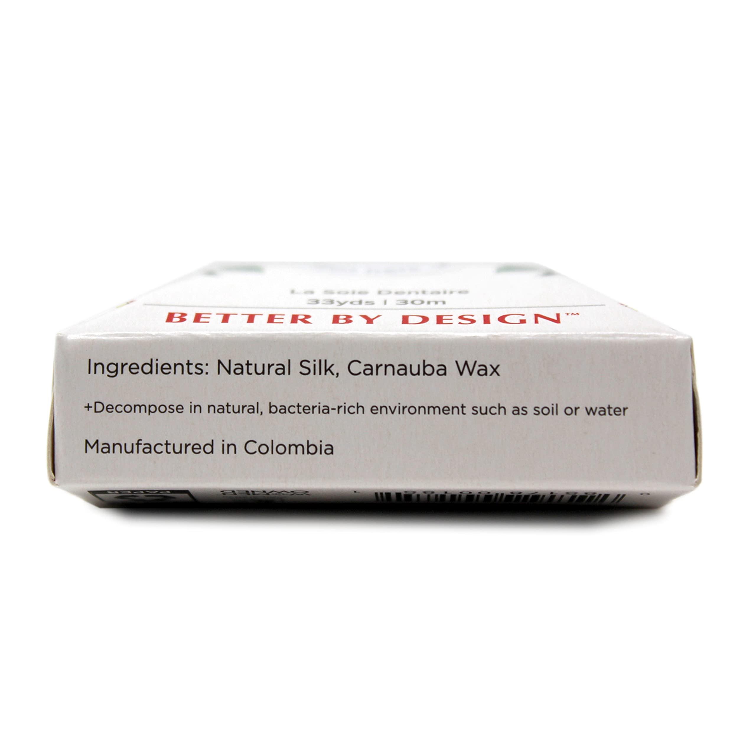 RADIUS RADIUS Natural Unscented Silk Dental Floss, 33 yards - 3 Pack, Compostable & Biodegradable, Non-Toxic and Designed to Help Fight Plaque