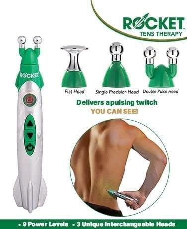 POWEREST POWEREST Pain Relief Pen, Rocket Pain Relief Pen, Electronic Massager Pen Meridian Acupuncture Pointer For Body Pain Palm Acupressure Pen, Health Care Acupressure Laser Massage Therapy Pen (1)