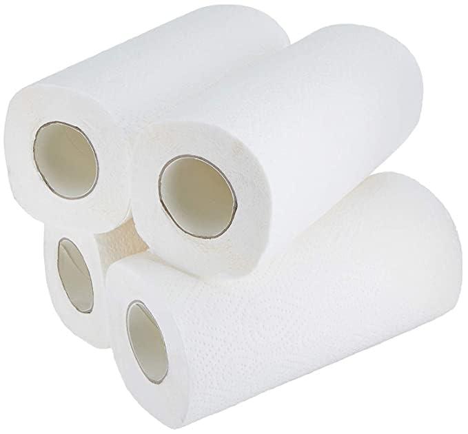 Magic Providers Magic Providers Highly Absorbent Strong Thick 4 Ply Kitchen Tissue | Big Size | Towel Paper Roll | Strong & Thick - 2 Rolls (65 Pulls Per Roll) Size 20 * 20cm