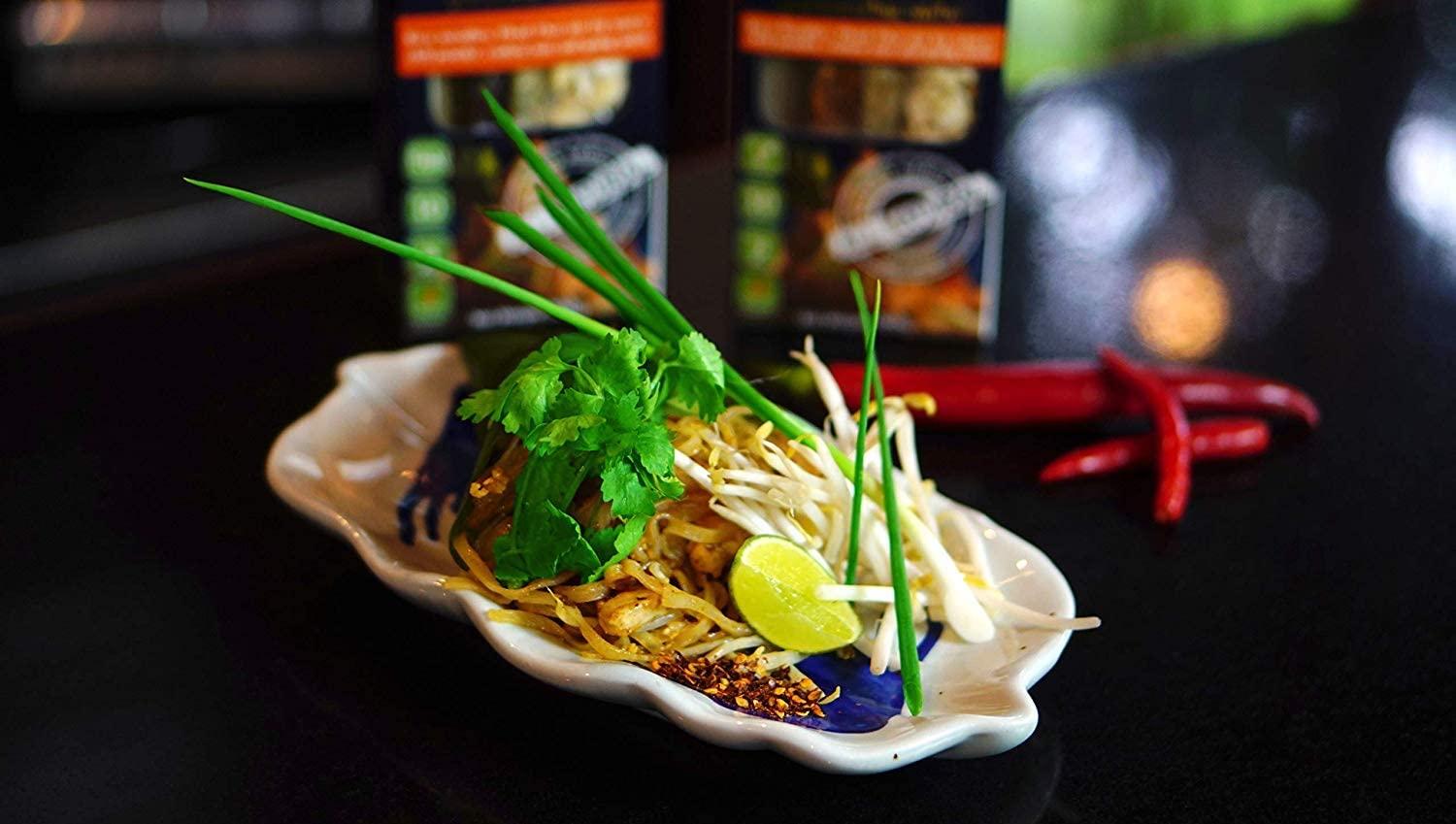 BLUE ELEPHANT Blue Elephant Thai Pad Rice Noodles | No Artificial Color, Preservative Free | 500g (Pack Of 4)