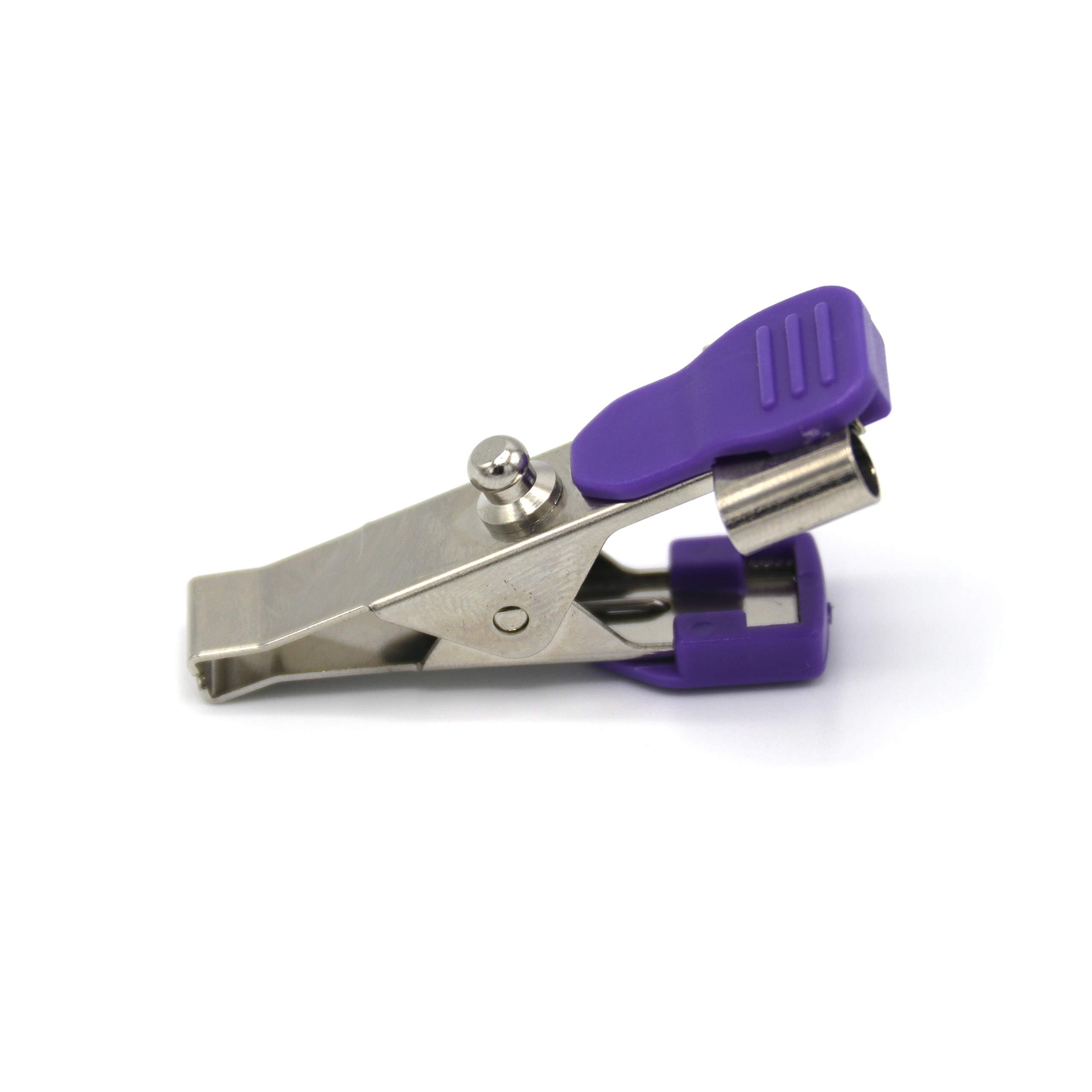 Sino-K EKG Clip,Universal EKG/ECG Veterinary Alligator Electrode Clip, Reusable Limb Clip Clamp Adapters for Electrode Resting Tabs, Snap Pinch Needle Banana Package of 5