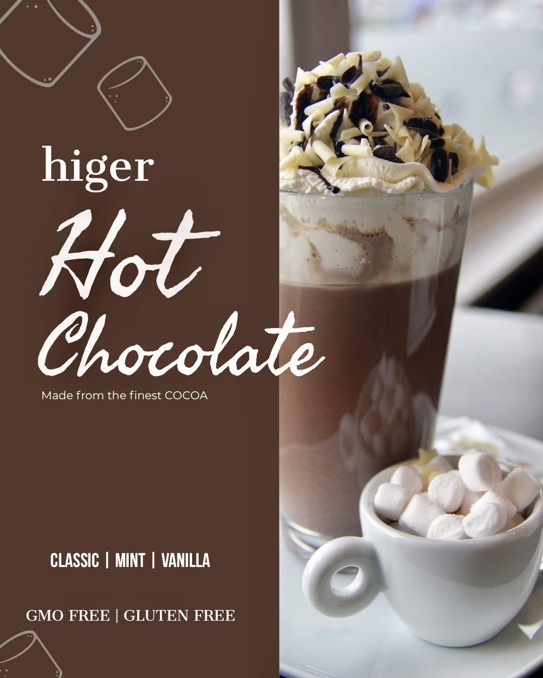 HIGER HOT CHOCOLATE POWDER HIGER HOT CHOCOLATE ORANGE 400g POWDER