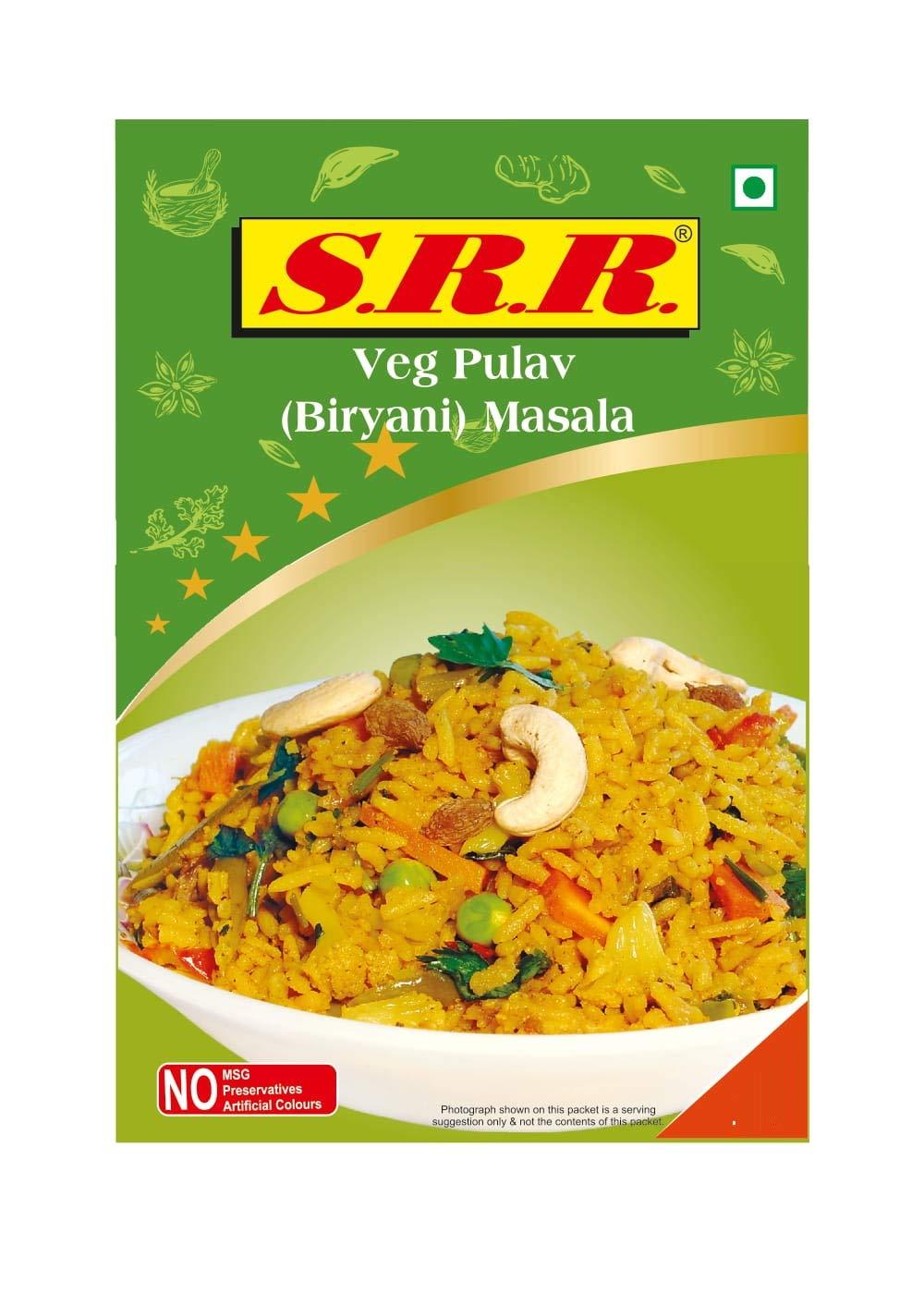 SRR SRR Masala Veg Pulao Masala/Biryani Masala 50 Grams Pack of 3 No Artificial Colors and Flavors