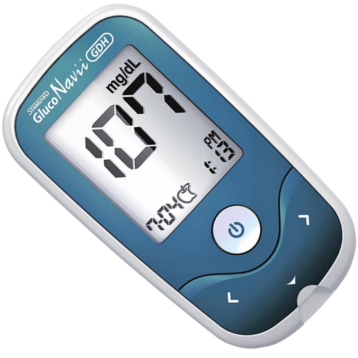 Casio STANDARD Gluco Navii GDH Glucometer with GDH Blood Glucose Monitoring 100 Strips | 100 SD Round Lancets and a Lancing Device/Pricker