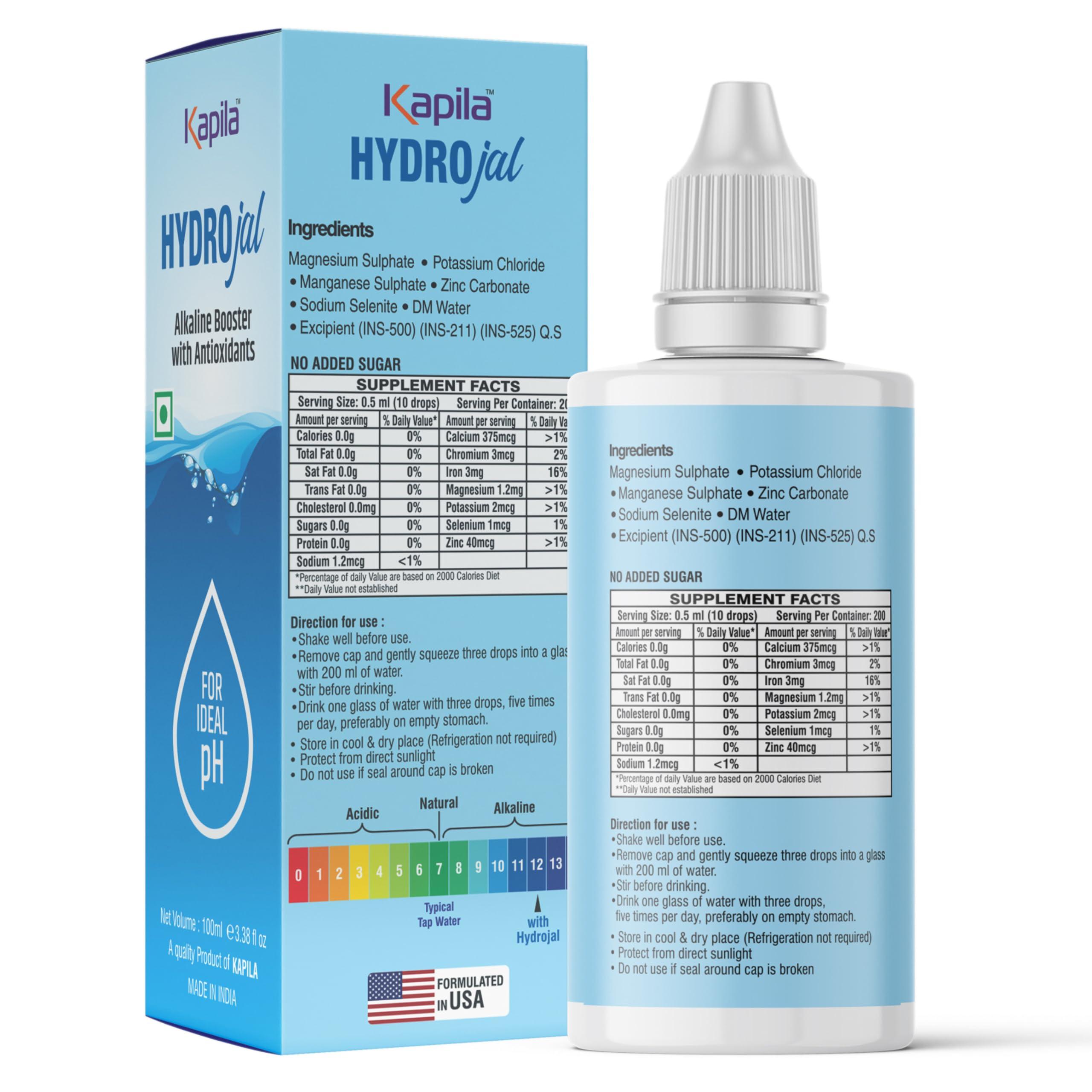 Kapila NONI Kapila NONI Hydrojal pH Booster Drops for Alkaline Water 100ml | pH Booster Drops for Drinking Water | Immune support & Detox