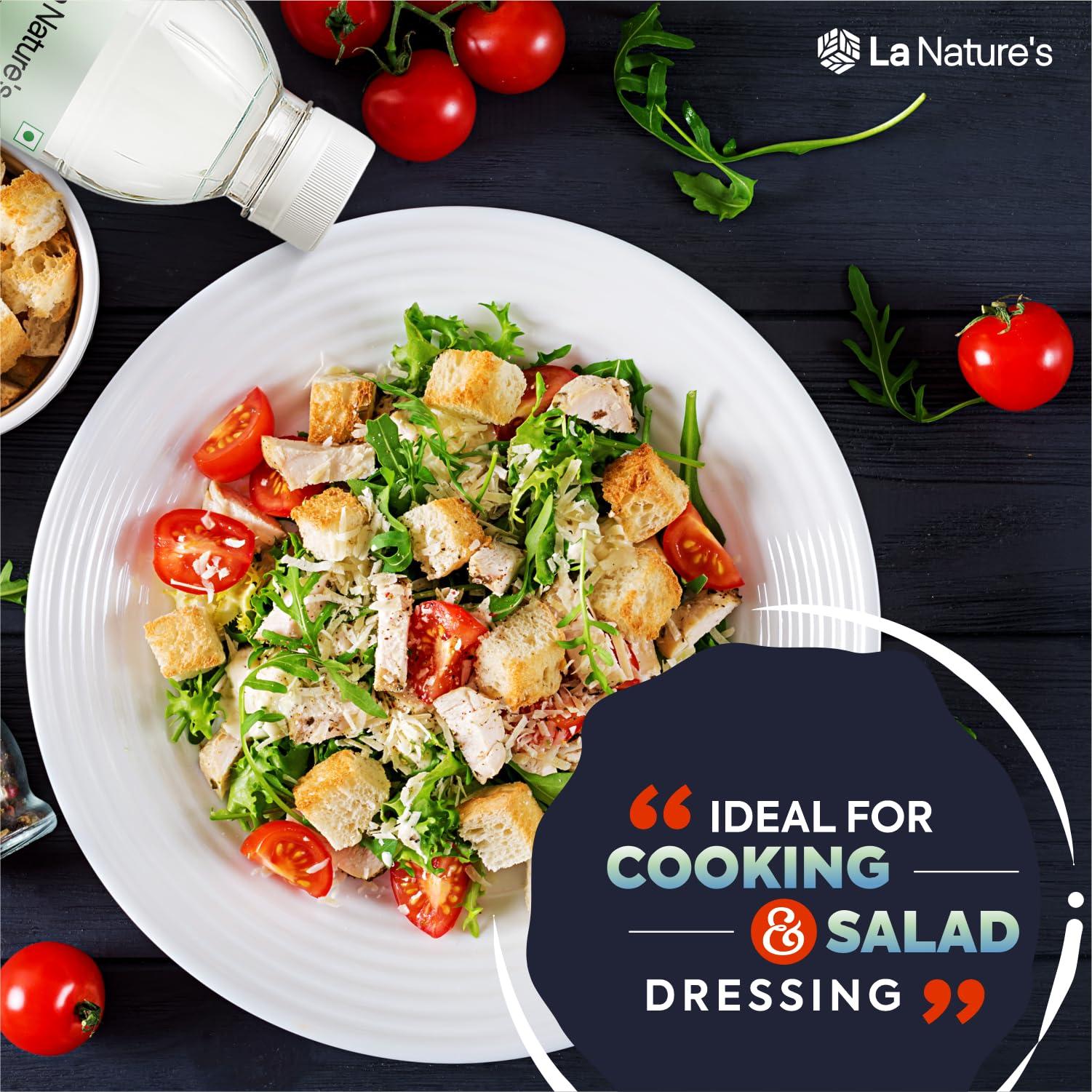 LA NATURE'S WE CARE YOUR HEALTH La Nature\'s We Care Your Health Distilled White Vinegar 500 Ml Versatile Cooking Aid Natural Cleaner Best For Salad Dressing And Cooking Helps In Digestion Boost Immunity With 5% Acidity 500 Ml